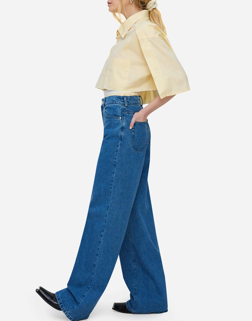 Широкие джинсы из хлопка WNDM_sp21-jns0-darkblue, фото 1 - в интернет магазине KAPSULA