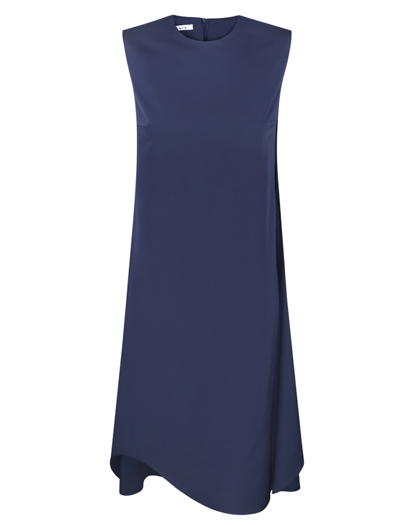 Темно-синее платье с разрезами IRRO_IR_SS21_DB_003, фото 1 - в интернет магазине KAPSULA