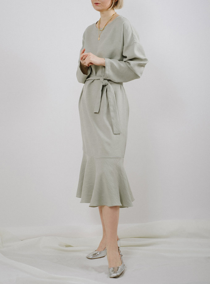 Платье с воланом MNTK_MTS2119, фото 1 - в интернет магазине KAPSULA