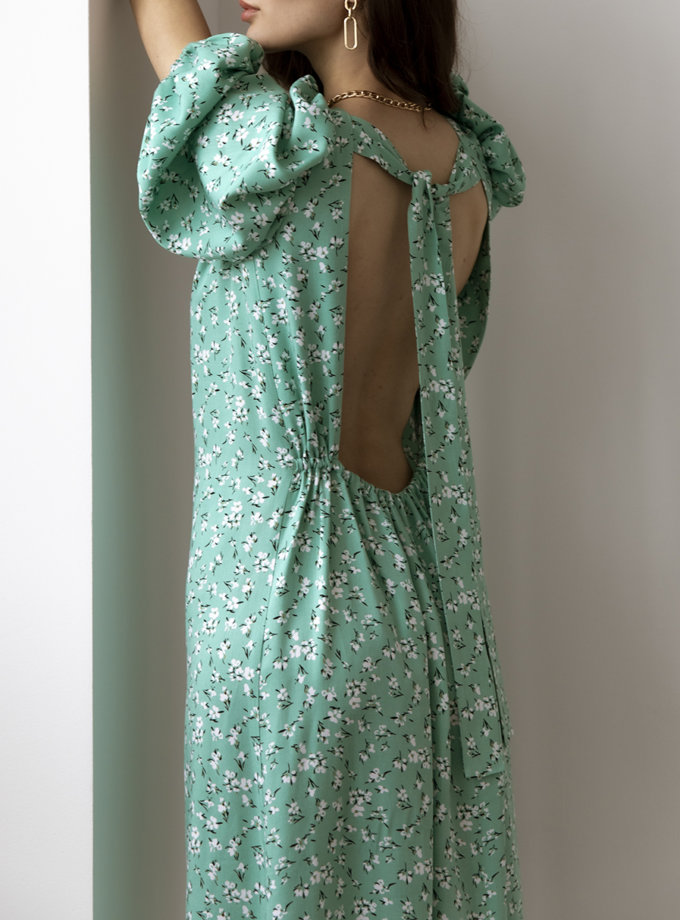 Платье с открытой спиной Mentol SNDR_SSR19-mentol, фото 1 - в интернет магазине KAPSULA