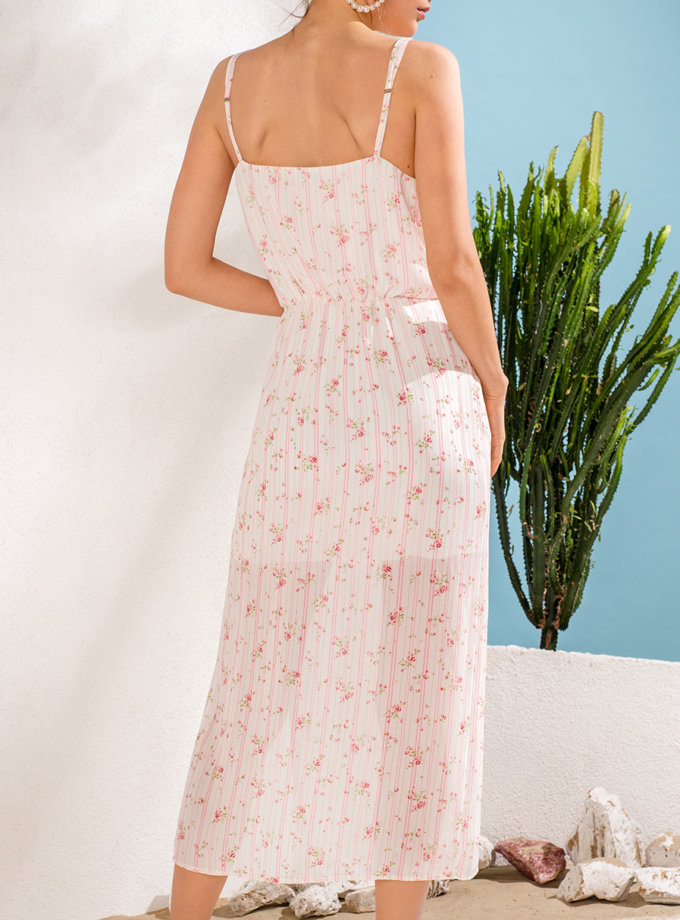 Шифоновое платье в цветы KS_SS24_28, фото 1 - в интернет магазине KAPSULA