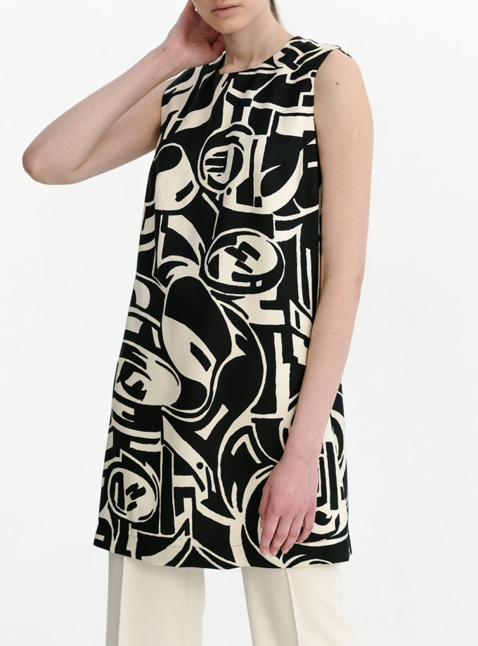 Шелковое платье-туника SHKO_21009001, фото 1 - в интернет магазине KAPSULA
