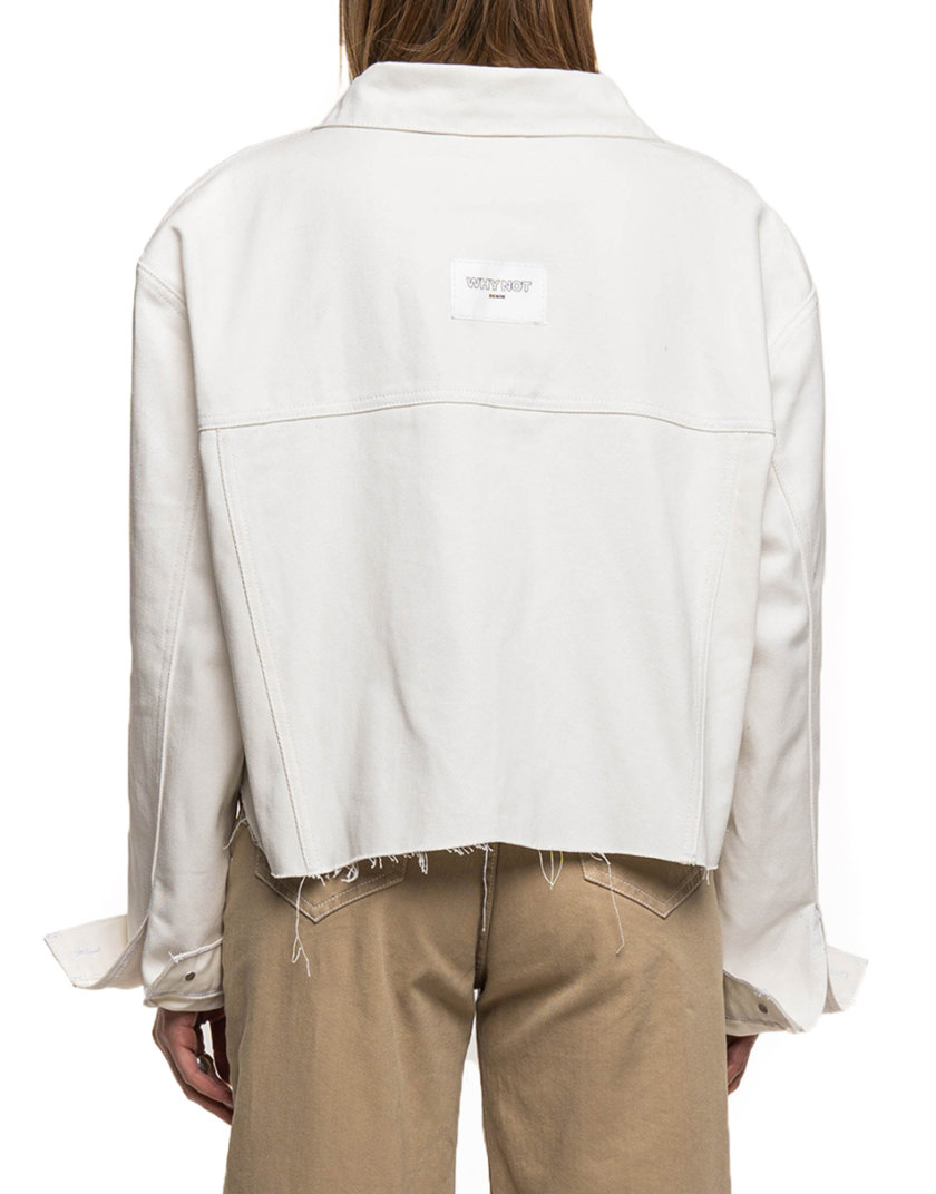 Укорочена джинсова куртка-бомбер WNDM_sp21-jctcr-white-os, фото 1 - в интернет магазине KAPSULA