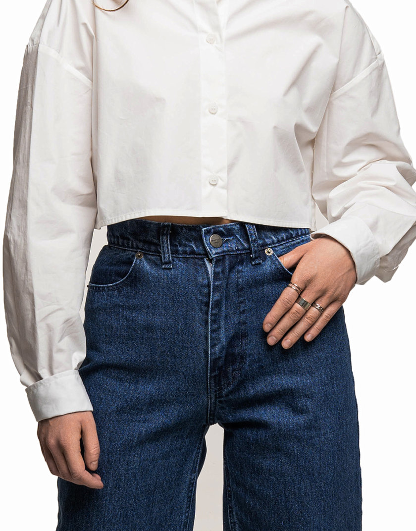 Широкие джинсы из хлопка WNDM_sp21-jns0-darkblue, фото 1 - в интернет магазине KAPSULA
