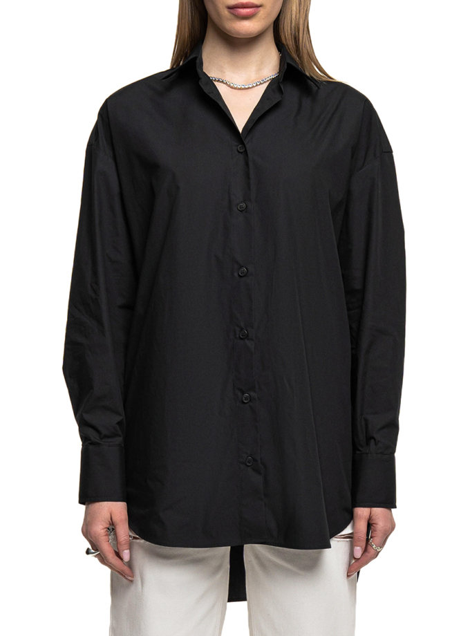 Хлопковая рубашка WNDM_sp21-shr-black-os, фото 1 - в интернет магазине KAPSULA