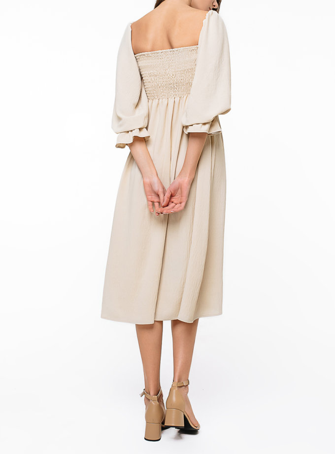 Бавовняна сукня міді з об'ємними рукавами MGN_1723SD, фото 1 - в интернет магазине KAPSULA