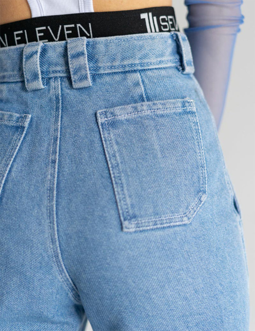 Укороченные джинсы из хлопка SE_SE20_Pn_Eurosi_Bl, фото 1 - в интернет магазине KAPSULA