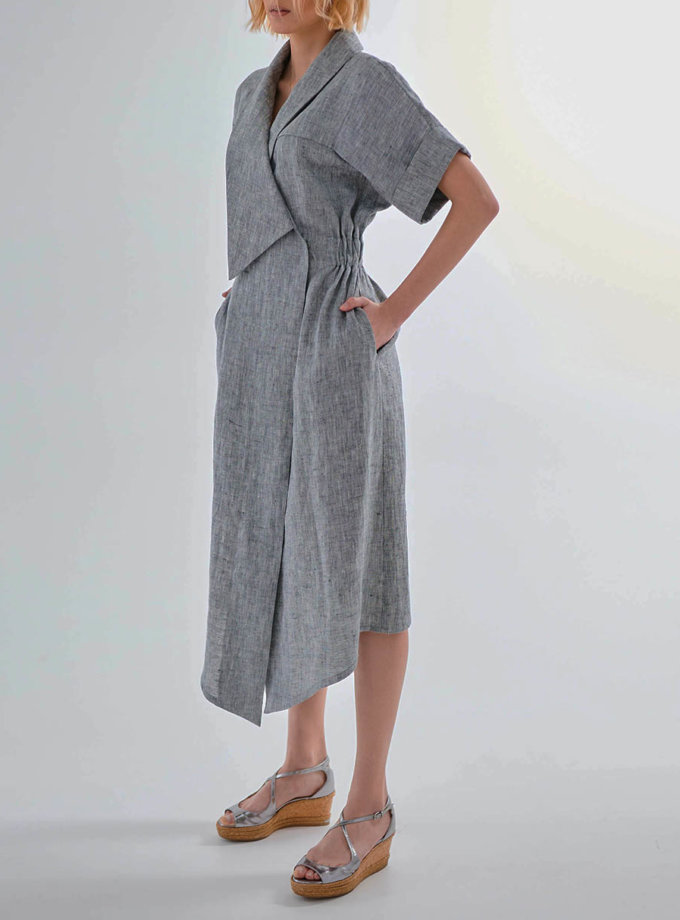 Платье из льна KLNA_LN-11, фото 1 - в интернет магазине KAPSULA
