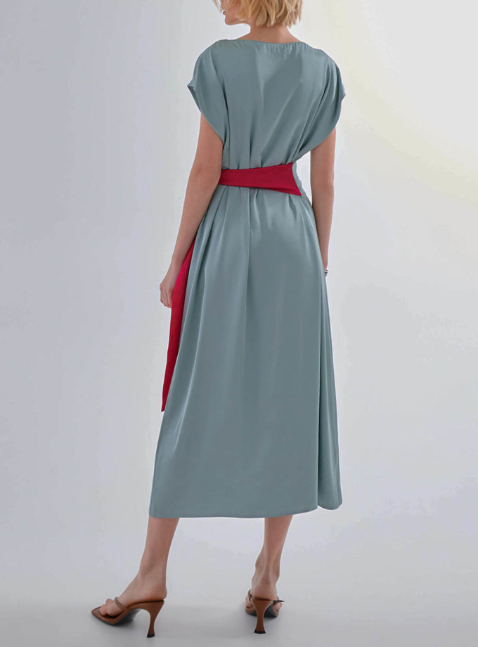 Хлопковое платье с поясом KLNA_SL-2, фото 1 - в интернет магазине KAPSULA