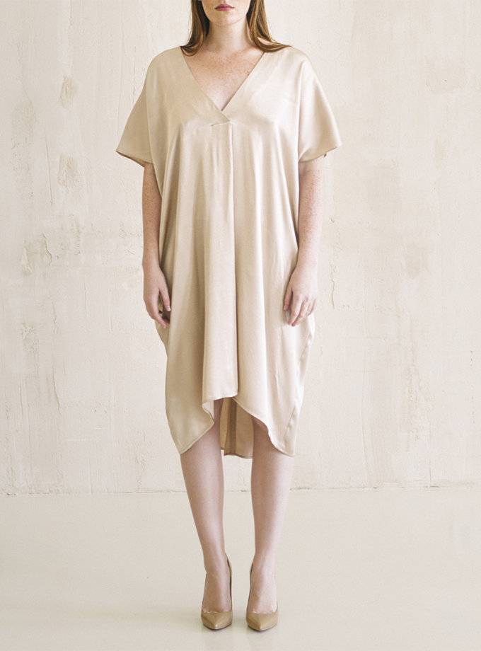 Платье миди свободного кроя NST_SB1, фото 1 - в интернет магазине KAPSULA
