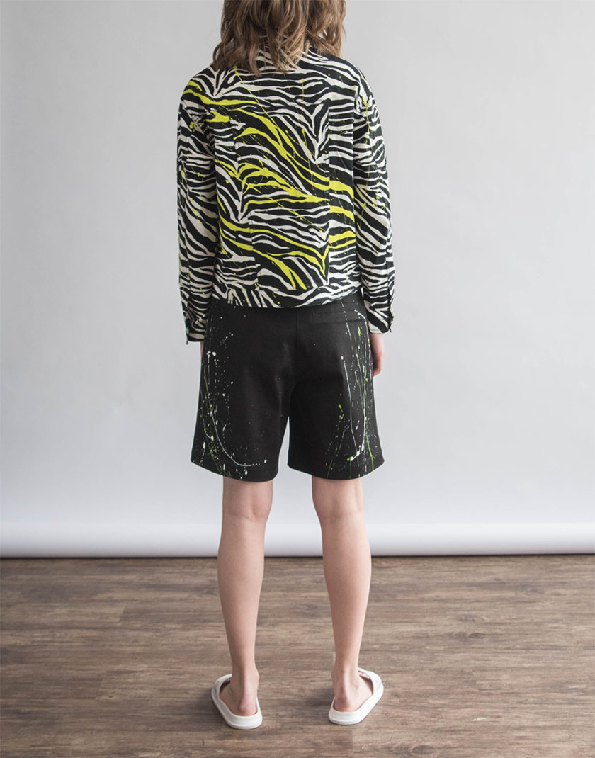 Хлопковая куртка с ручной росписью ZHRK_zkss210008-multi, фото 1 - в интернет магазине KAPSULA