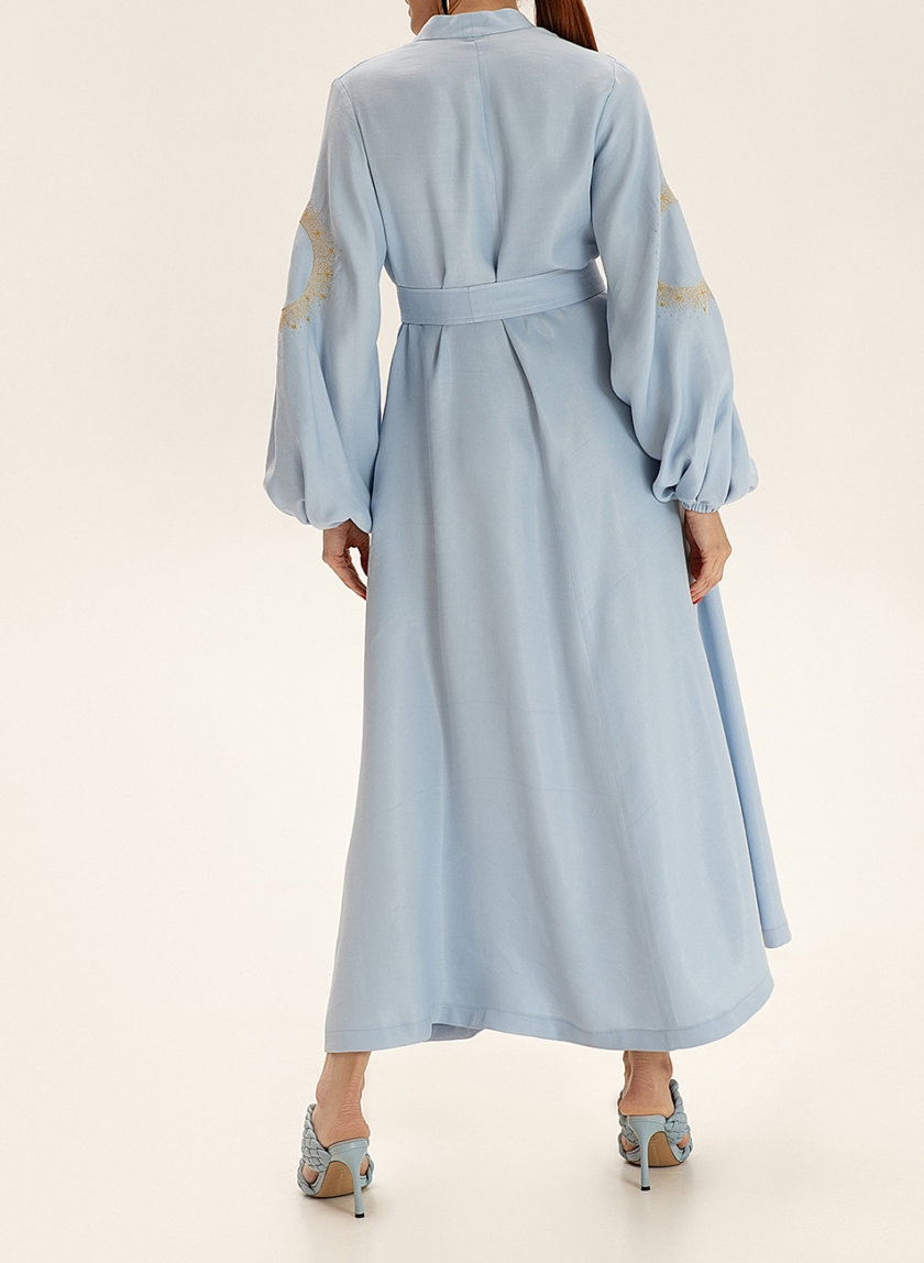 Льняное платье макси на запах WNDR_ss21_lbl_11, фото 1 - в интернет магазине KAPSULA