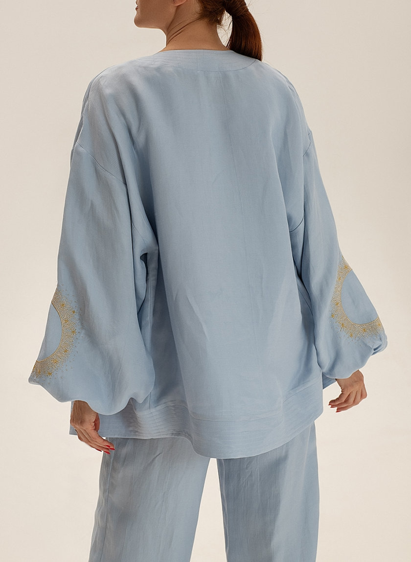 Короткое кимоно из льна WNDR_ss21_lbl_01, фото 1 - в интернет магазине KAPSULA