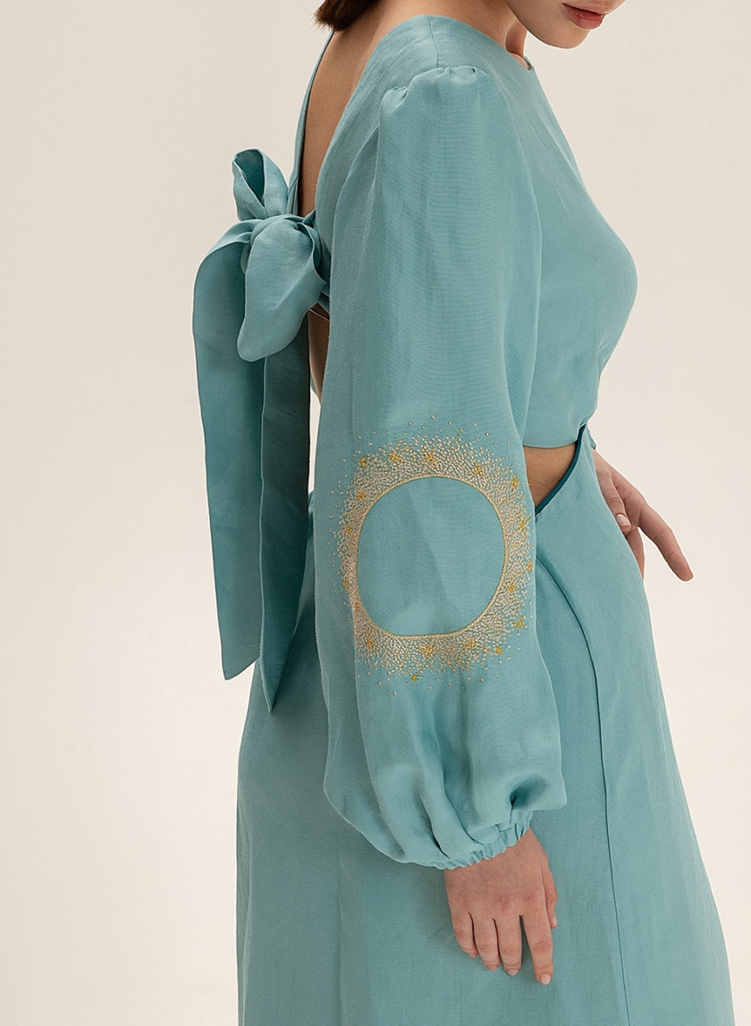 Платье миди из льна WNDR_ss21_lbi_10, фото 1 - в интернет магазине KAPSULA
