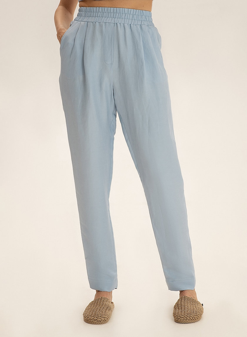 Зауженные брюки из льна WNDR_ss21_lbl_06, фото 1 - в интернет магазине KAPSULA