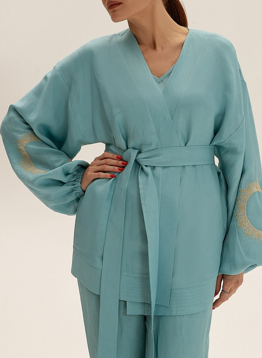 Короткое кимоно из льна WNDR_ss21_lbi_01, фото 1 - в интернет магазине KAPSULA