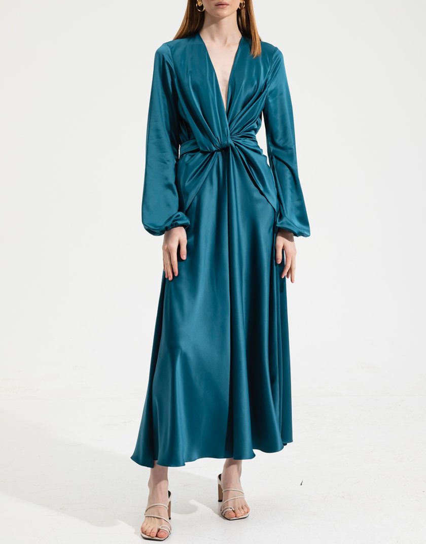 Платье макси с хомутом RVR_RESS21-2034MN-kapsula, фото 1 - в интернет магазине KAPSULA