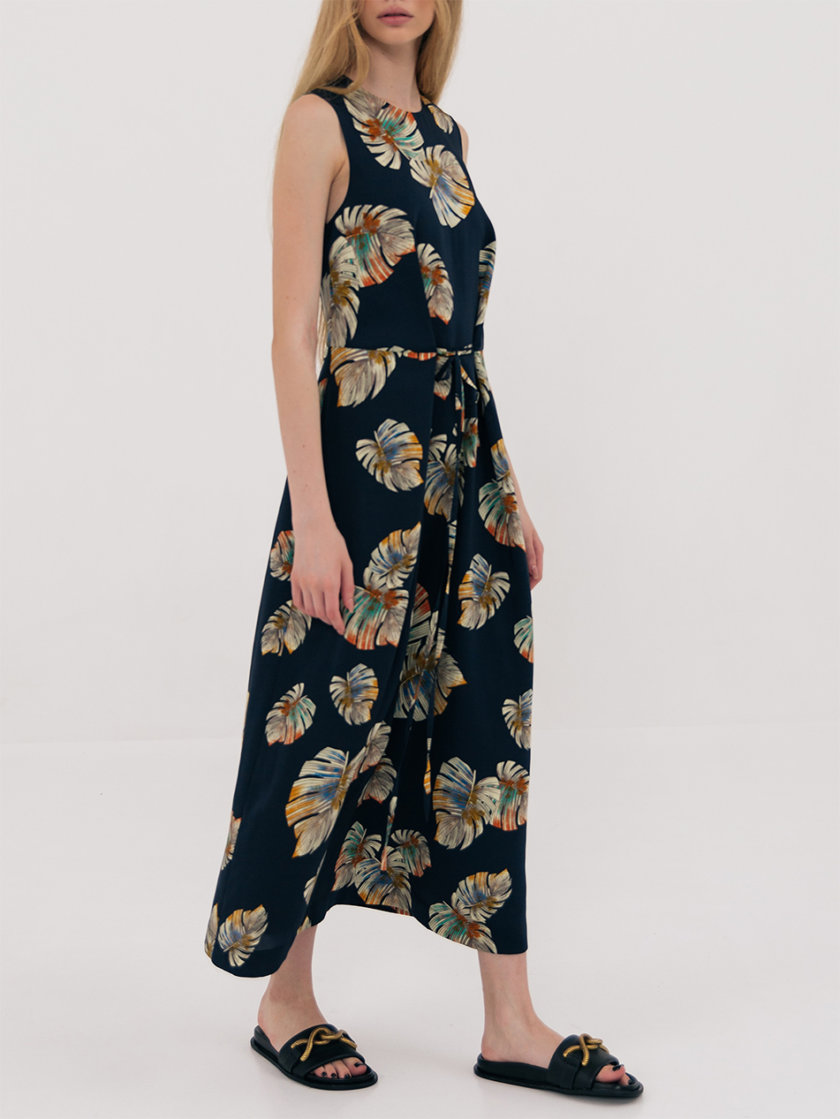 Платье миди с завязками SHKO_21012001, фото 1 - в интернет магазине KAPSULA