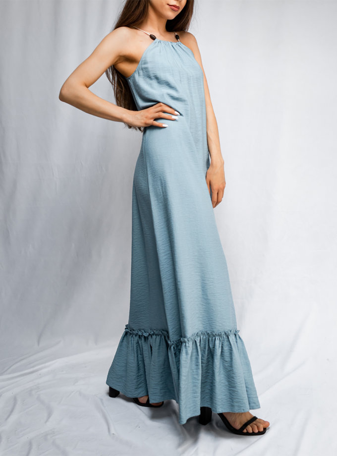 Бавовняний сарафан максі SHE_sundress_blue, фото 1 - в интернет магазине KAPSULA