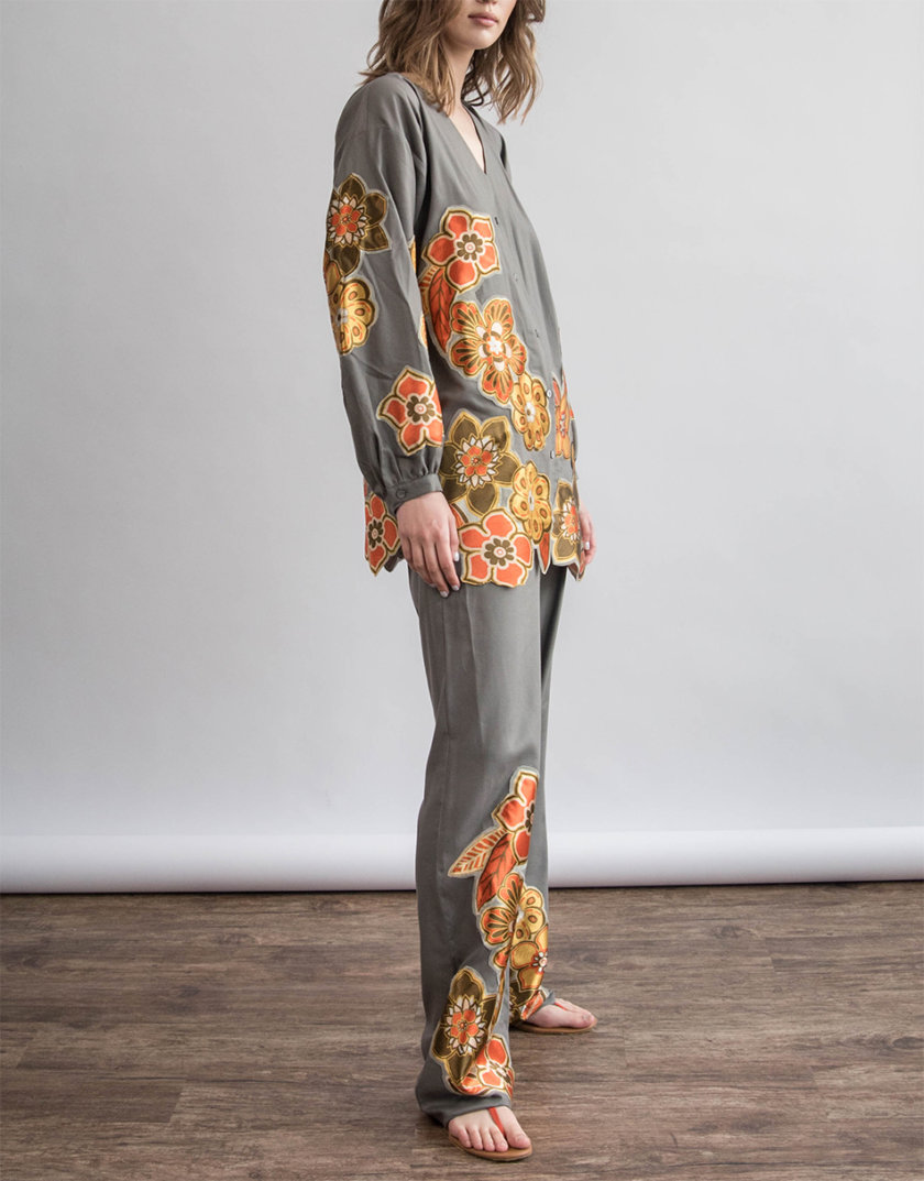 Костюм рубашка и брюки в цветочный принт ZHRK_zkss210012, фото 1 - в интернет магазине KAPSULA
