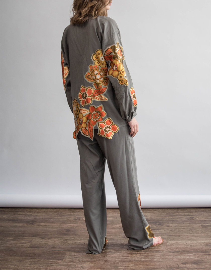 Костюм рубашка и брюки в цветочный принт ZHRK_zkss210012, фото 1 - в интернет магазине KAPSULA