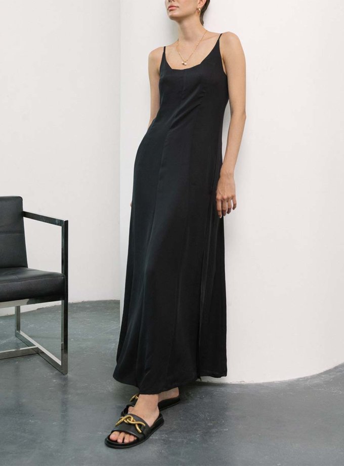 Сукня міді з розрізами Black SHKO_21019002, фото 1 - в интернет магазине KAPSULA