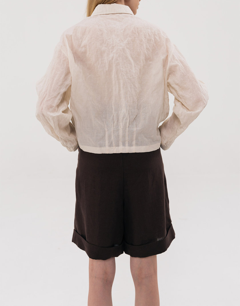 Льняные шорты на кулиске SHKO_19032010, фото 1 - в интернет магазине KAPSULA