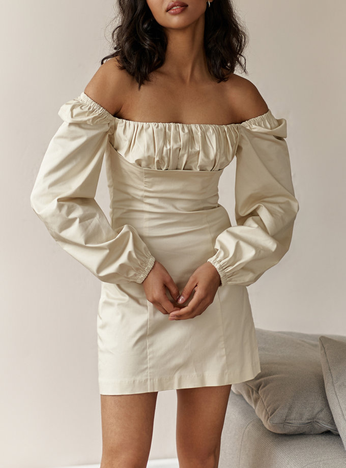 Платье мини с драпировкой NVL_SS2021_1, фото 1 - в интернет магазине KAPSULA