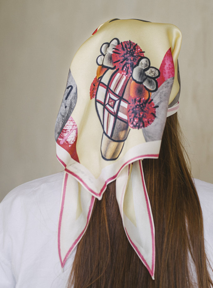 Шелковый платок Churai NST_CR1, фото 1 - в интернет магазине KAPSULA