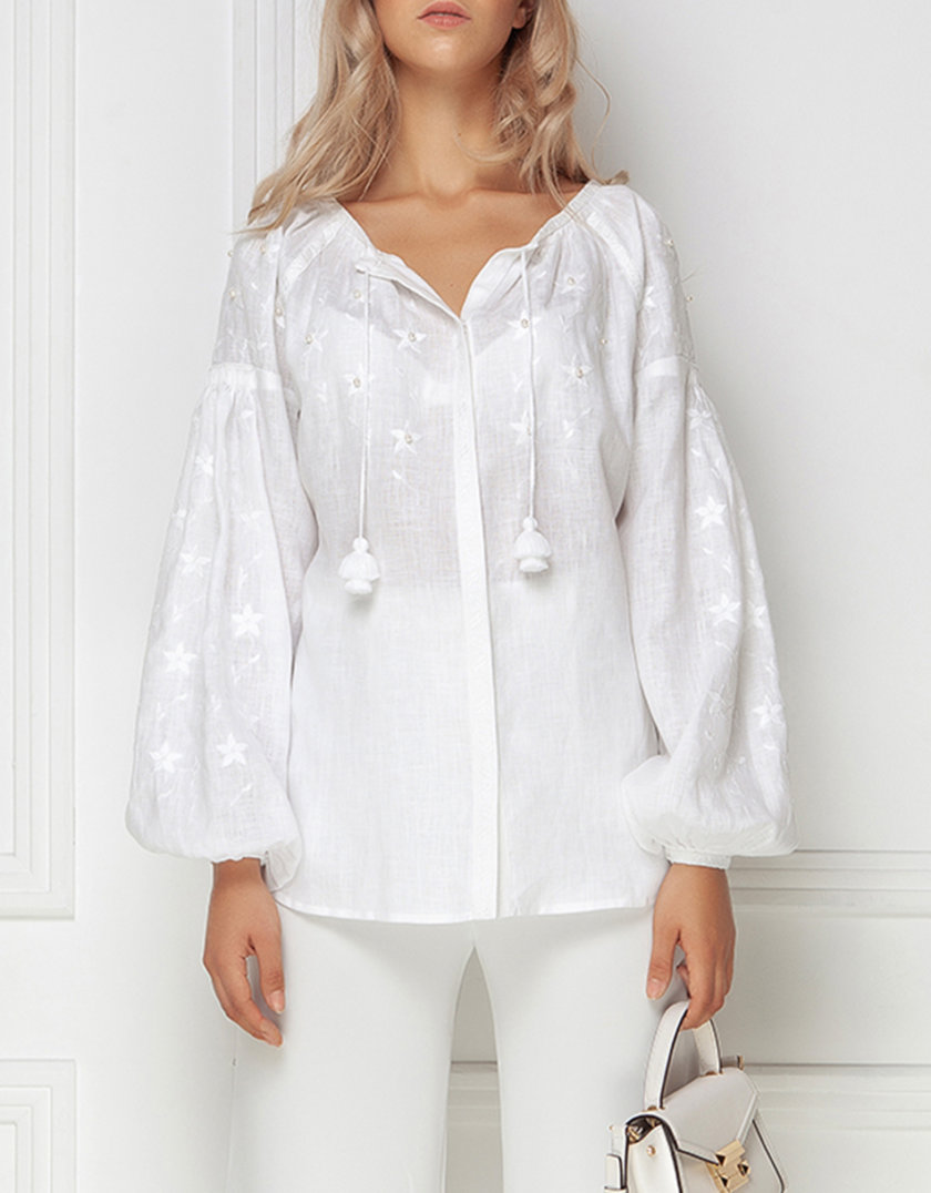 Блуза з вишивкою Перли FOBERI_SS19026, фото 1 - в интернет магазине KAPSULA