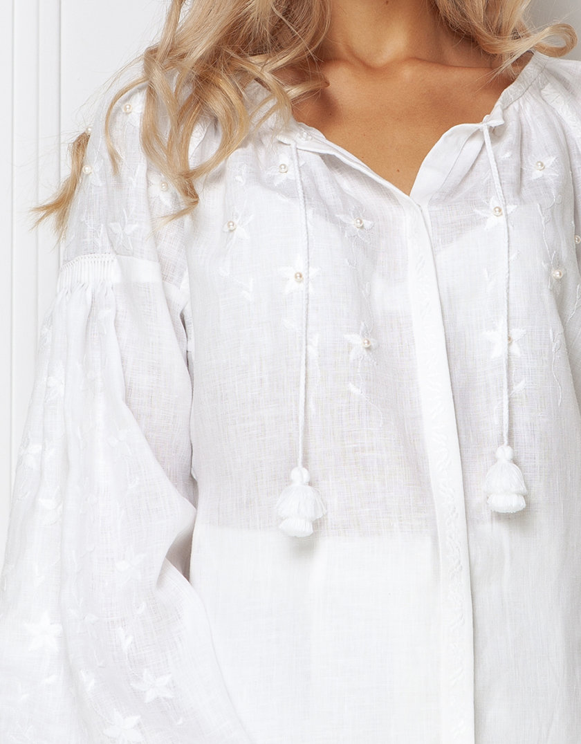 Блуза з вишивкою Перли FOBERI_SS19026, фото 1 - в интернет магазине KAPSULA
