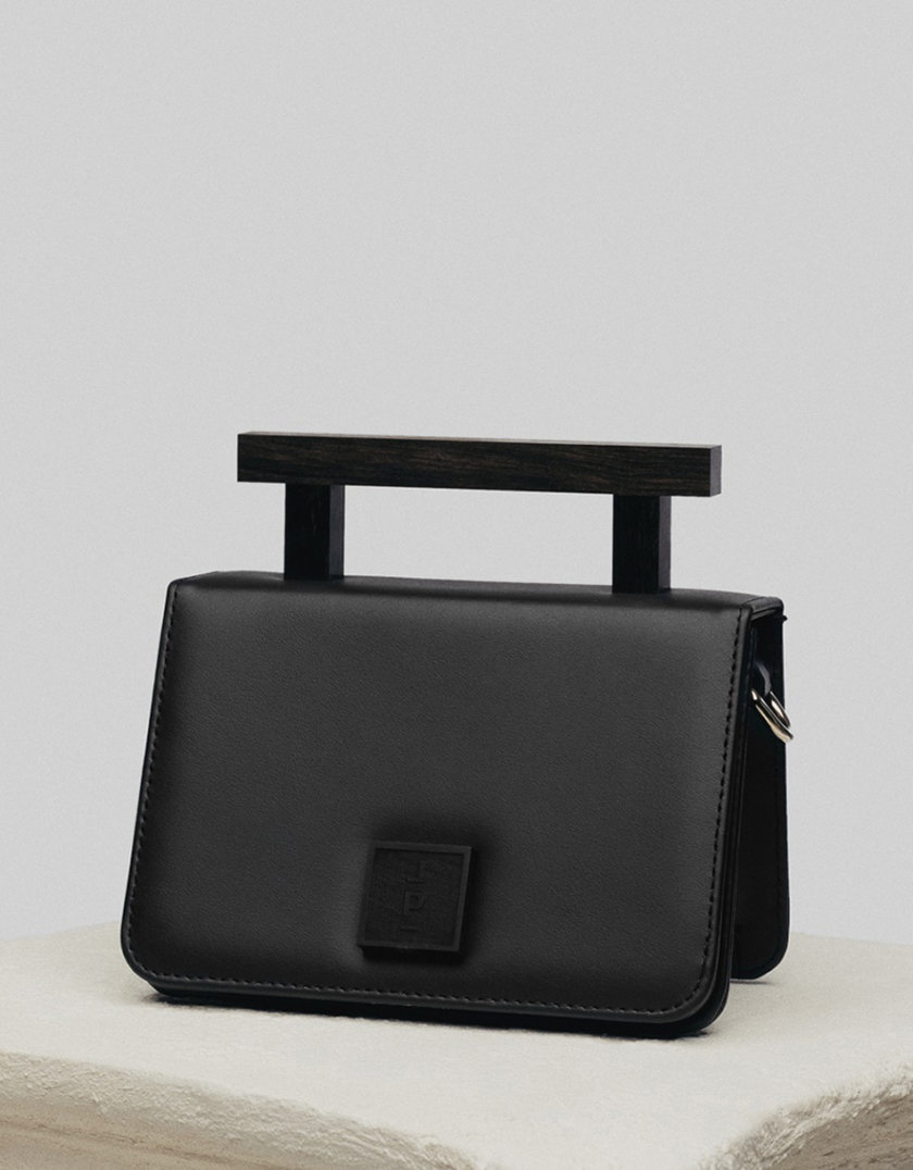 Шкіряна сумка Medium Nicole Bag in Black LPR_NI-BA-M-Black, фото 1 - в интернет магазине KAPSULA