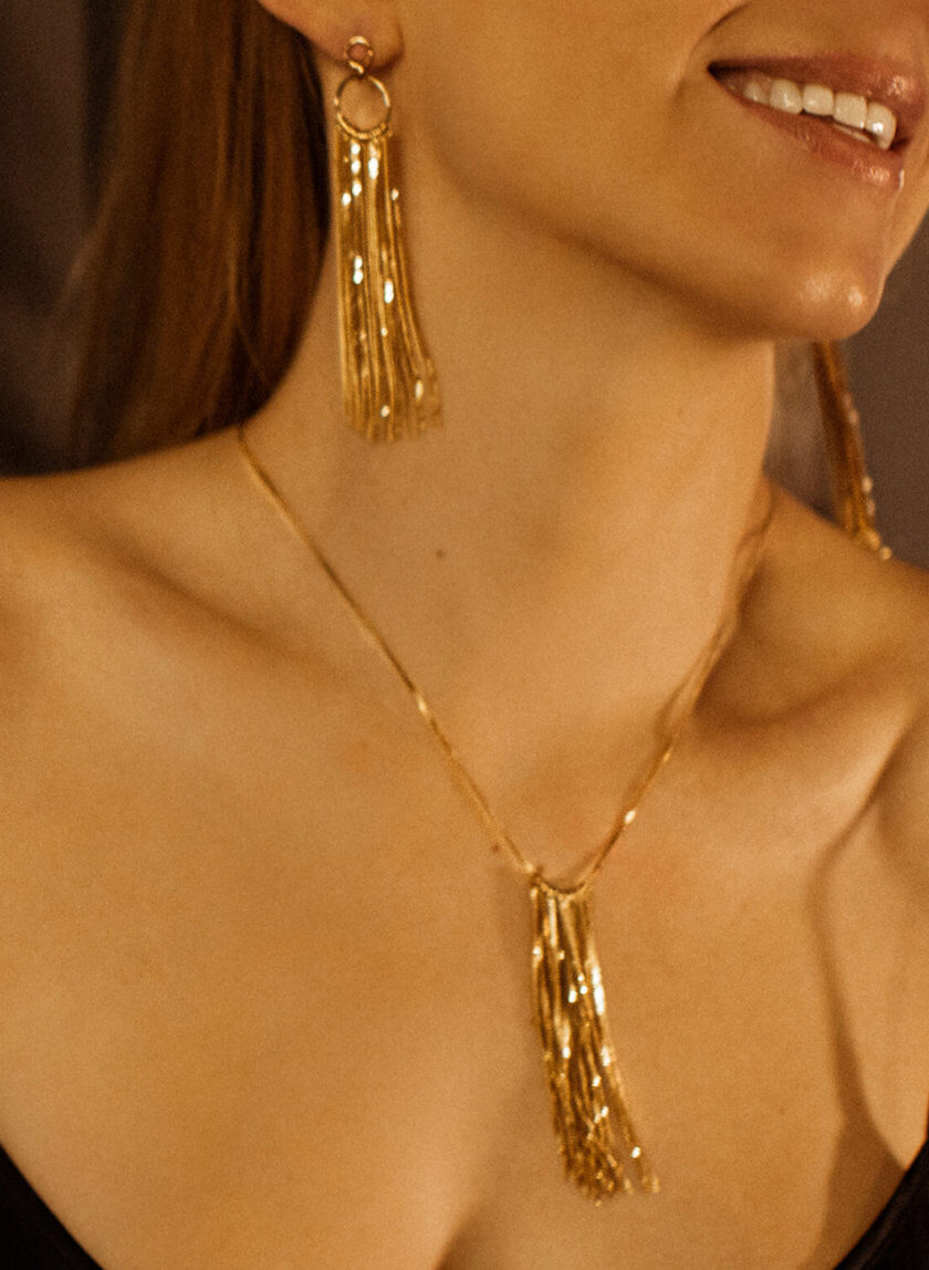 Кольє Waterfall yellow IVA_WG04-necklace, фото 1 - в интернет магазине KAPSULA