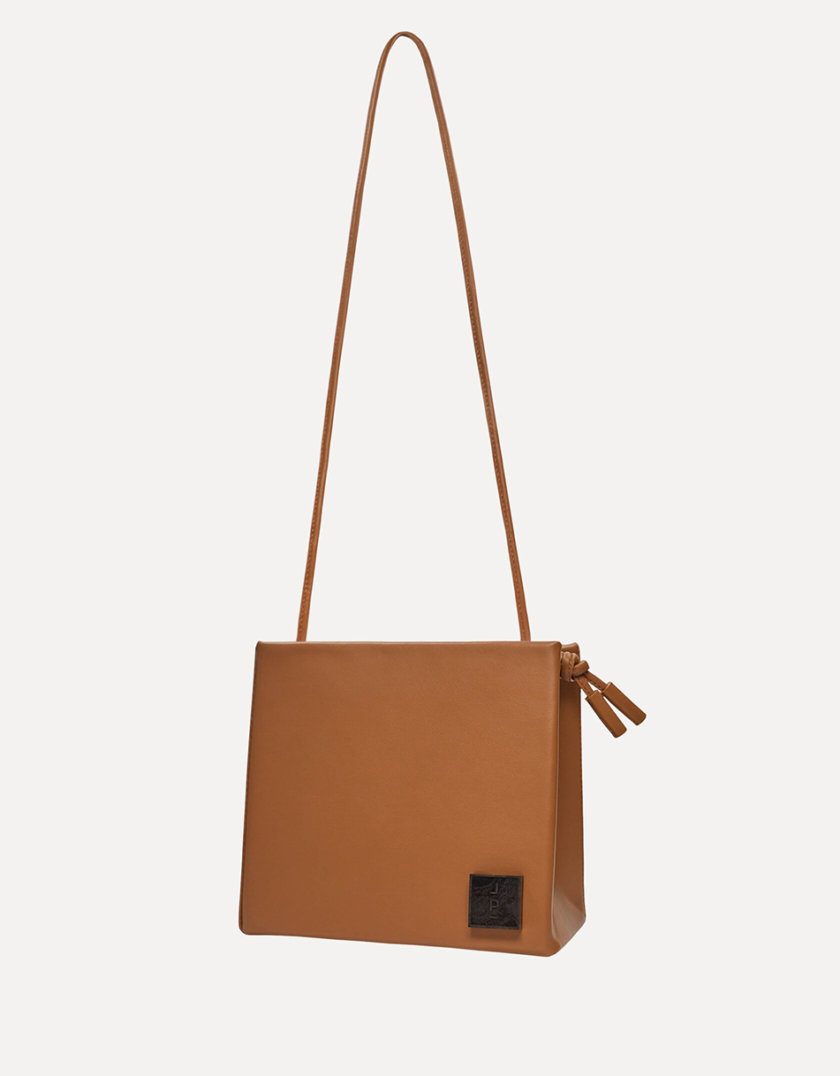Кожаная сумка Square Bag in Brown LPR_SQ-BA-M-Brown, фото 1 - в интернет магазине KAPSULA