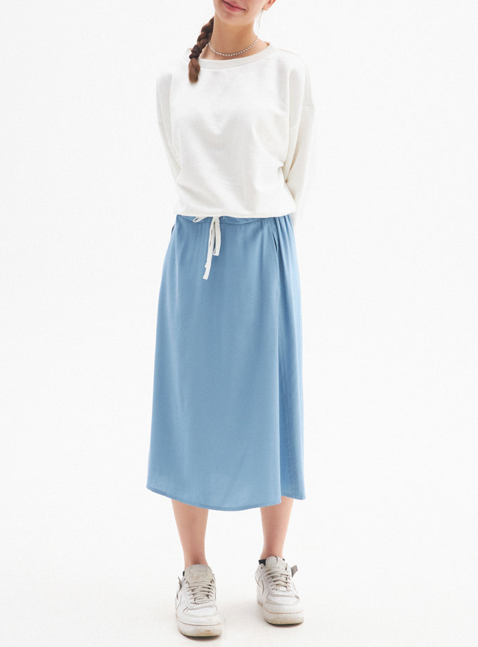 Легкая юбка с карманами MAPLE FRM_TYE_02A_BL, фото 1 - в интернет магазине KAPSULA