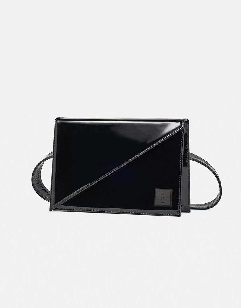Кожаная сумка Alex Note in patent black LPR_AL-NO-M-black, фото 1 - в интернет магазине KAPSULA