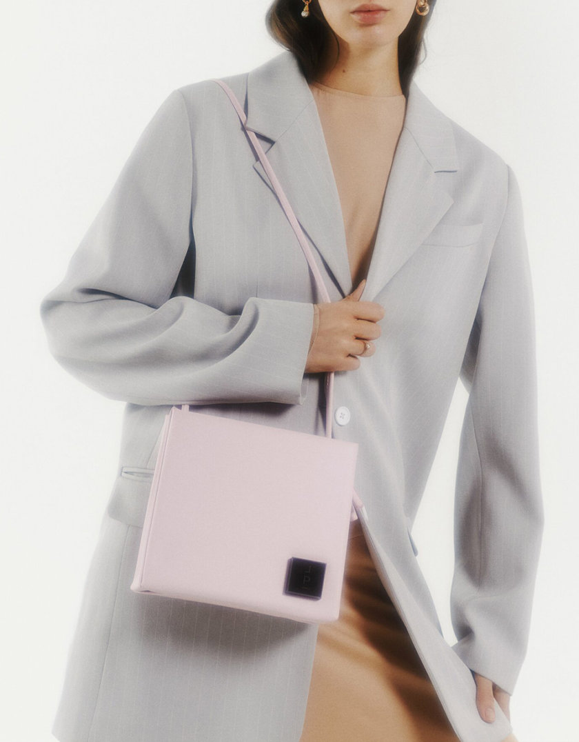 Кожаная сумка Square Bag in Pink LPR_SQ-BA-M-Pink, фото 1 - в интернет магазине KAPSULA
