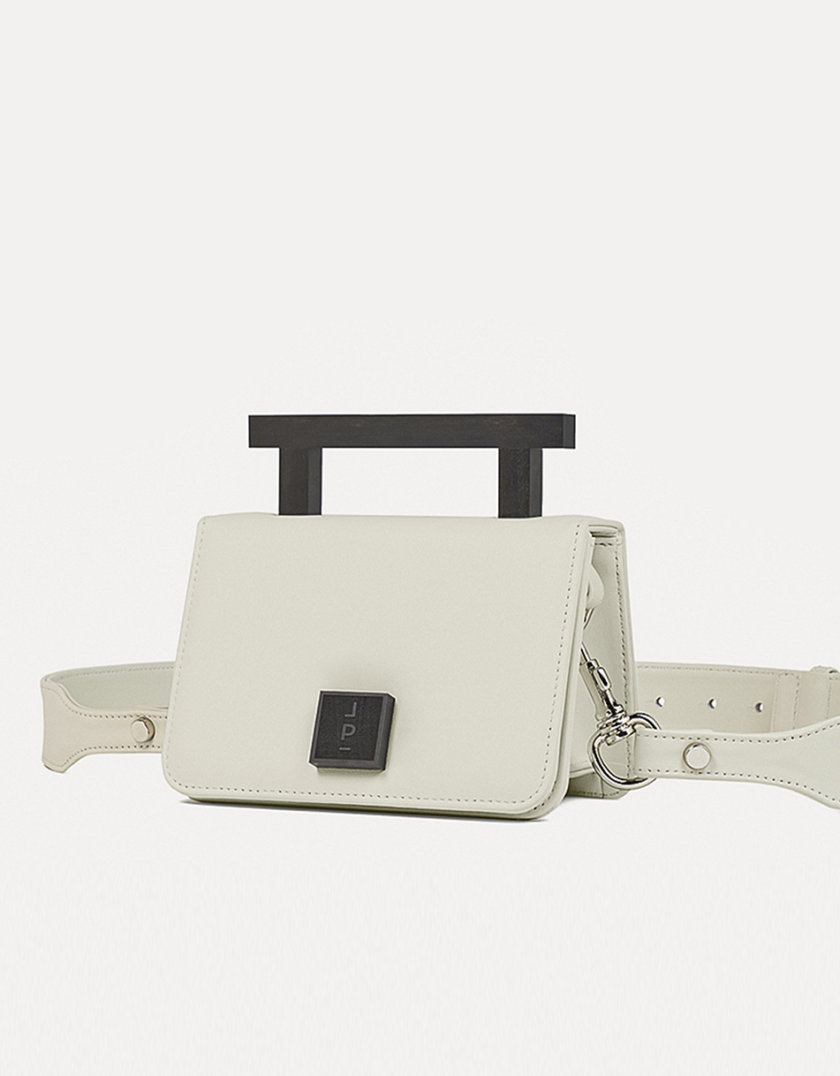 Шкіряна сумка Small Nicole Bag in Off-White LPR_NI-BA-S-Off-White, фото 1 - в интернет магазине KAPSULA