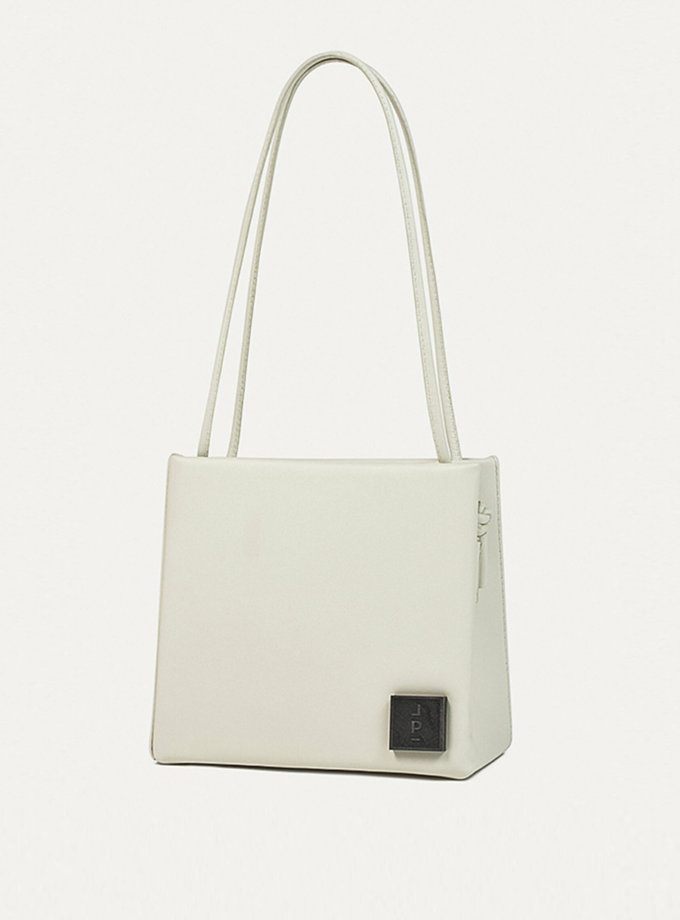 Кожаная сумка Square Bag in Off-White LPR_SQ-BA-M-Off-White, фото 1 - в интернет магазине KAPSULA