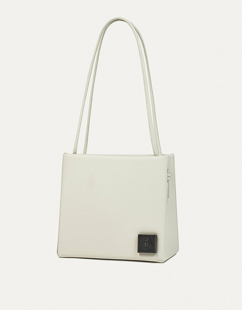 Шкіряна сумка Square Bag in Off-White LPR_SQ-BA-M-Off-White, фото 1 - в интернет магазине KAPSULA