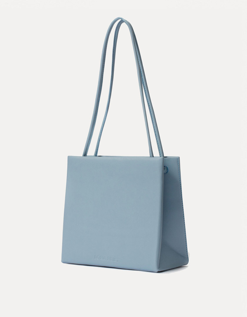 Кожаная сумка Square Bag in Light Blue LPR_SQ-BA-M-Light Blue, фото 1 - в интернет магазине KAPSULA