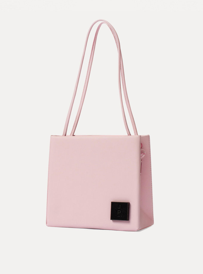 Кожаная сумка Square Bag in Pink LPR_SQ-BA-M-Pink, фото 1 - в интернет магазине KAPSULA