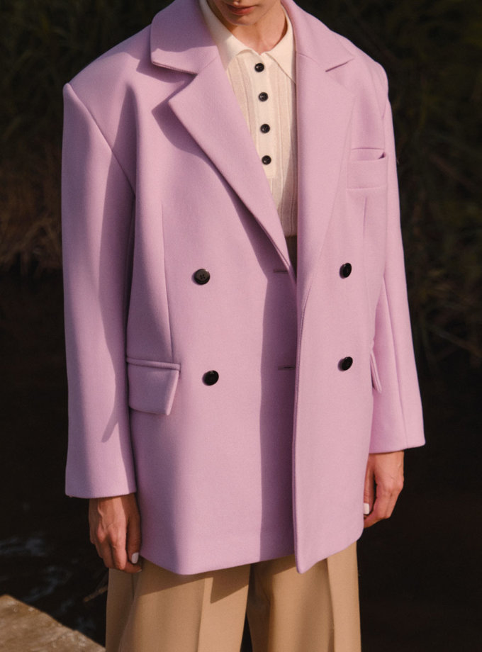 Короткое пальто из шерсти LAB_2206, фото 1 - в интернет магазине KAPSULA