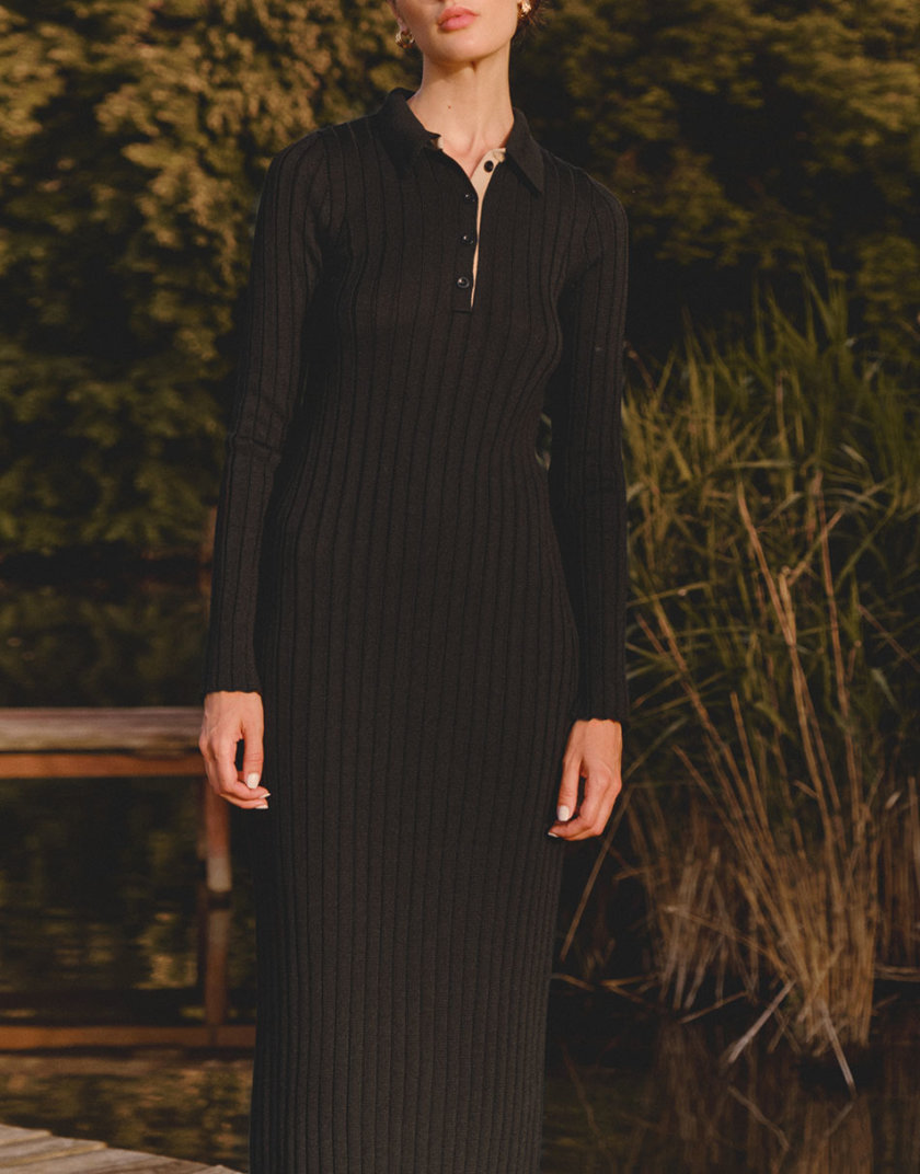 Шерстяное платье поло LAB_2216, фото 1 - в интернет магазине KAPSULA