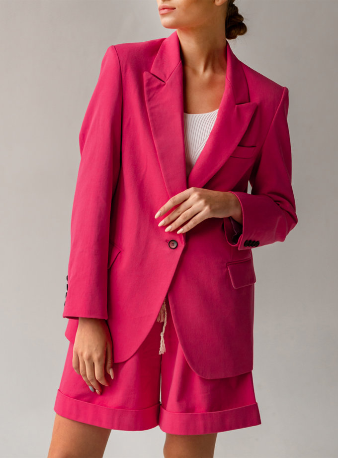 Хлопковый жакет oversize SHE_jacket_pink, фото 1 - в интернет магазине KAPSULA