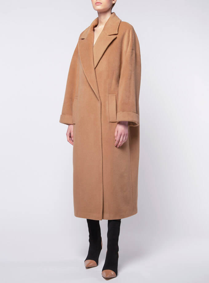 Объемное пальто из шерсти BEAVR_BA_FW21_89, фото 1 - в интернет магазине KAPSULA