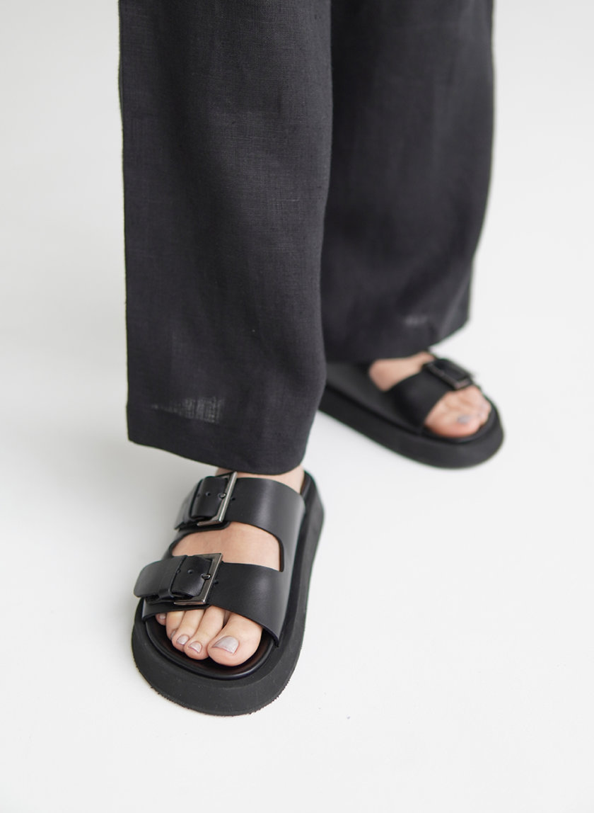 Кожаные сандали ETP_MS17-0001-Black, фото 1 - в интернет магазине KAPSULA