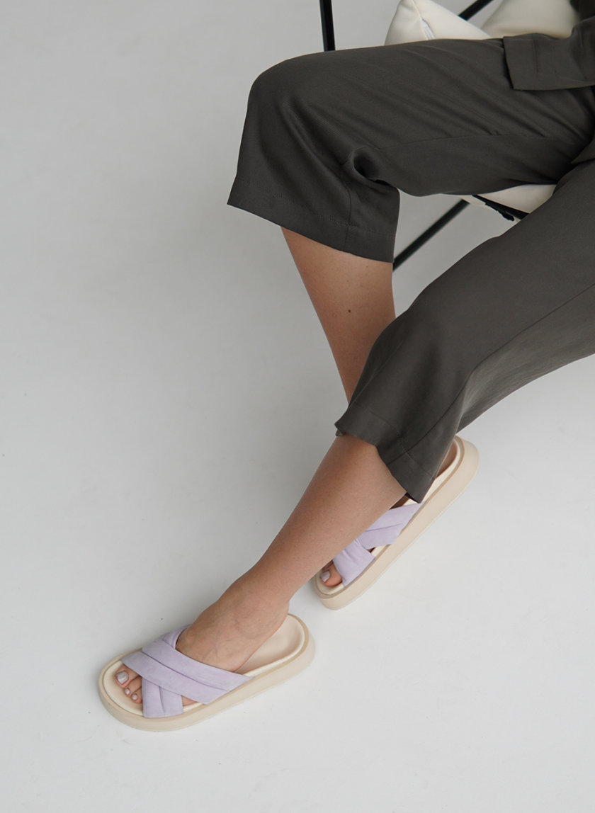 Кожаные сандали ETP_LB-37-Lavender, фото 1 - в интернет магазине KAPSULA