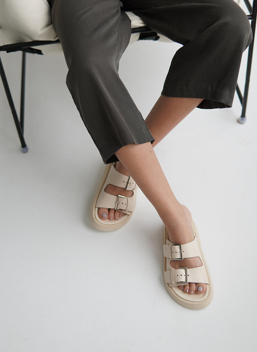 Кожаные сандали ETP_MS17-0002-Creamy, фото 1 - в интернет магазине KAPSULA