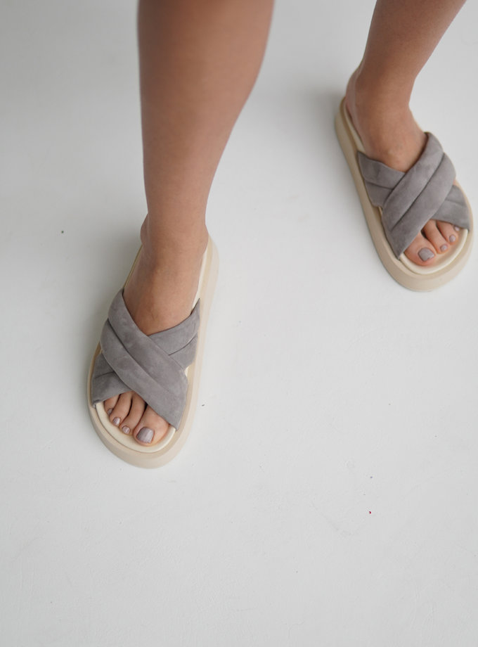 Кожаные сандали ETP_LB-37-Grey, фото 1 - в интернет магазине KAPSULA